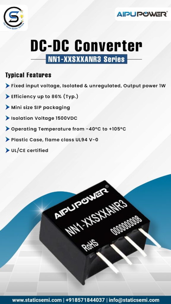 Experience the best DCDC Isolated and unregulated converter.